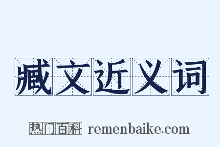 臧文近义词是什么意思的图片